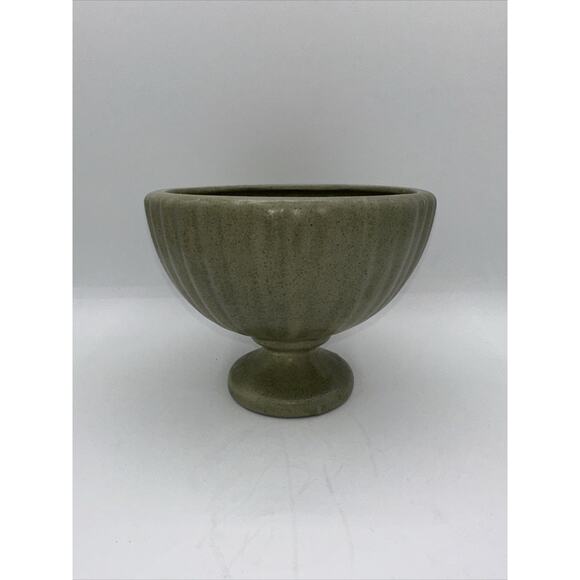 Vintage MCM Haeger Green 5" Pedestal Bowl Planter Vase - Picture 1 of 5